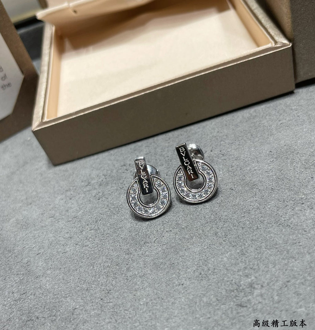 18K BVLGARI White Gold Earrings