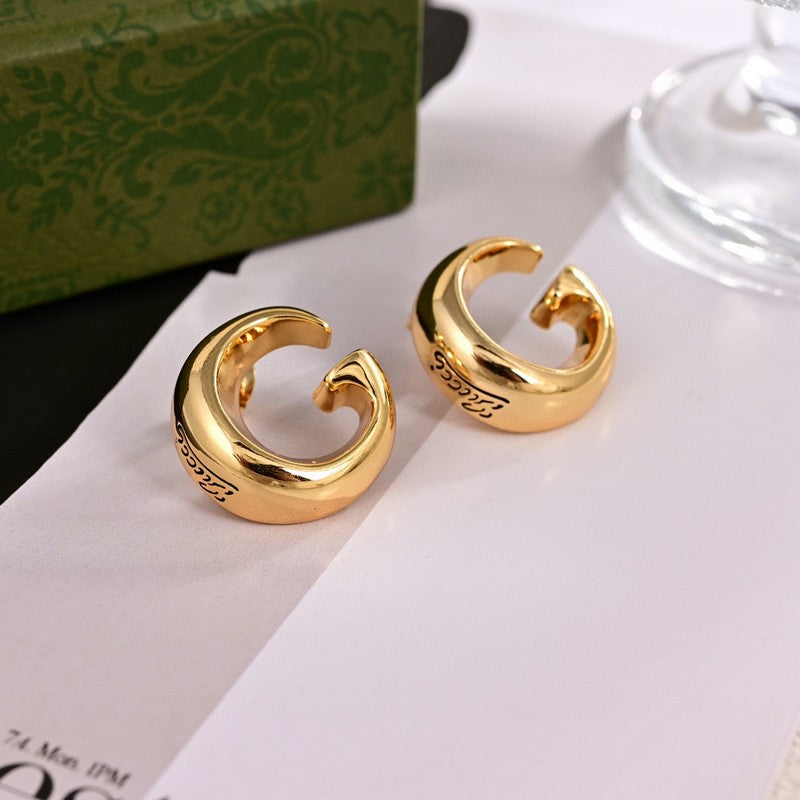 18K Double Gucci GucciLogo Earrings
