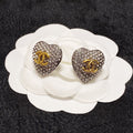 18K  Chanel Heart Diamonds Earrings