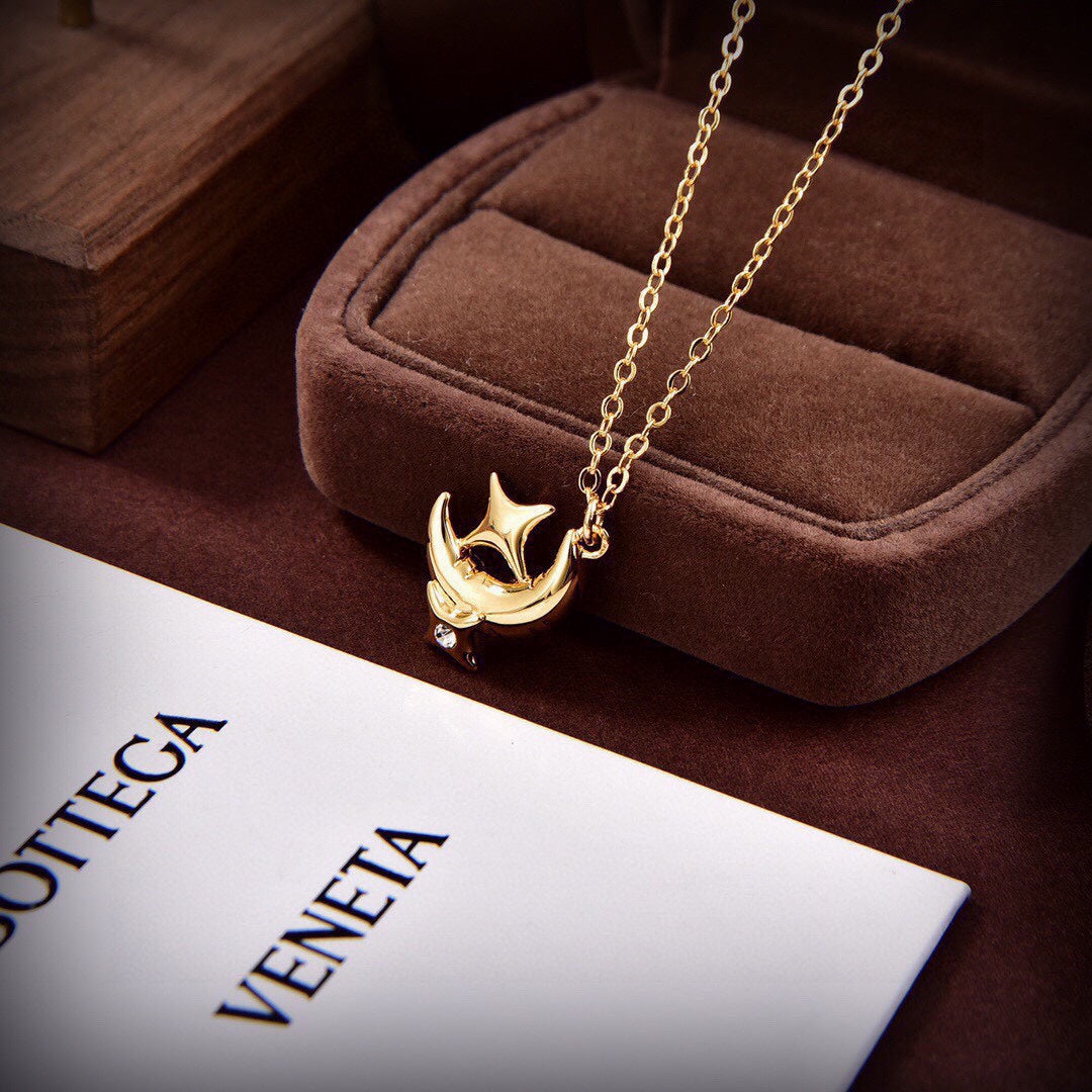 18K BVLGARI Star Moon Necklace
