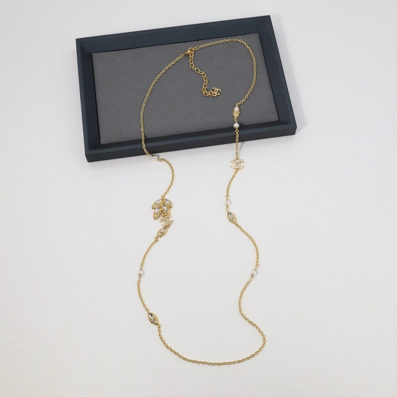 18K  Chanel Vintage Crystal Long Necklace
