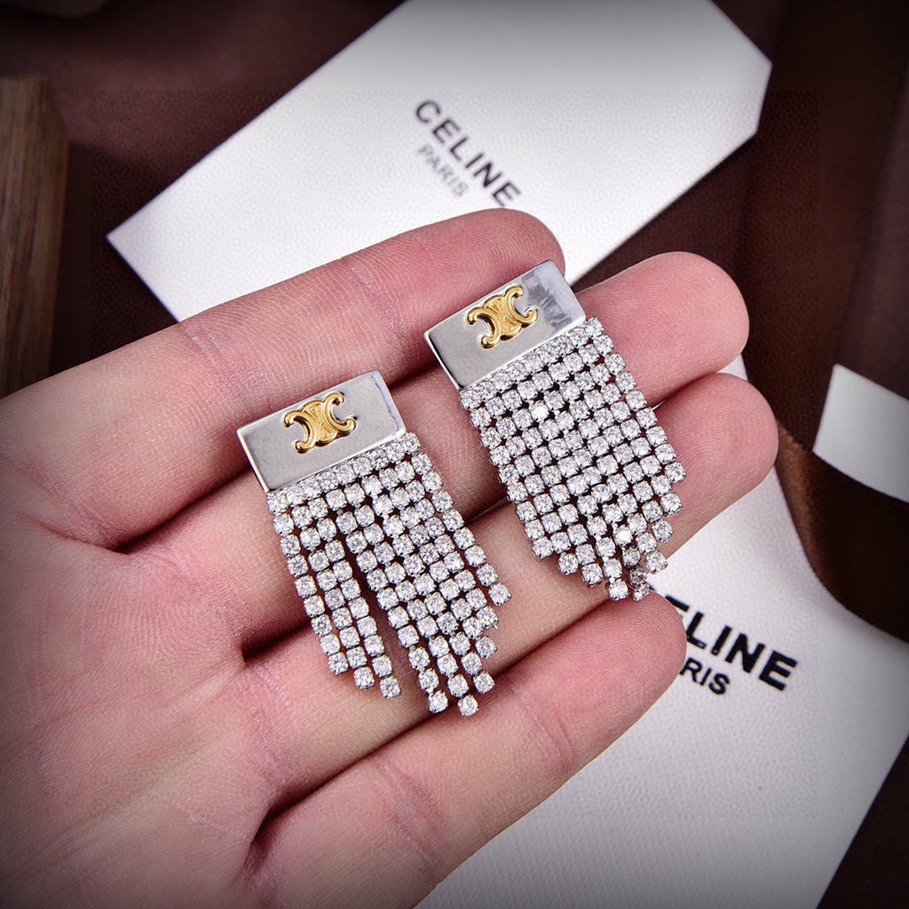 18K Celine Diamonds Tassel Earrings