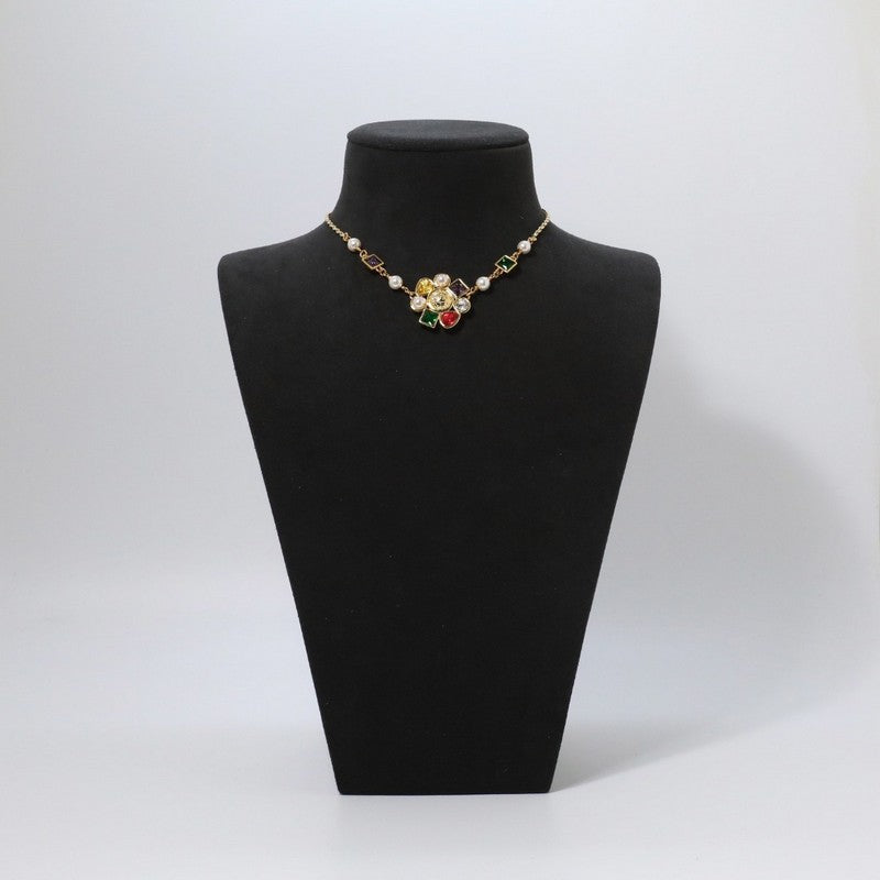 18K  Chanel Color Crystal Choker Necklace