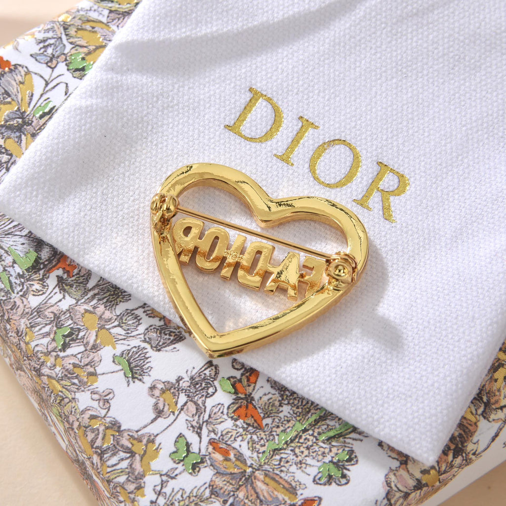 18K Dior J'adore Crystals Brooch