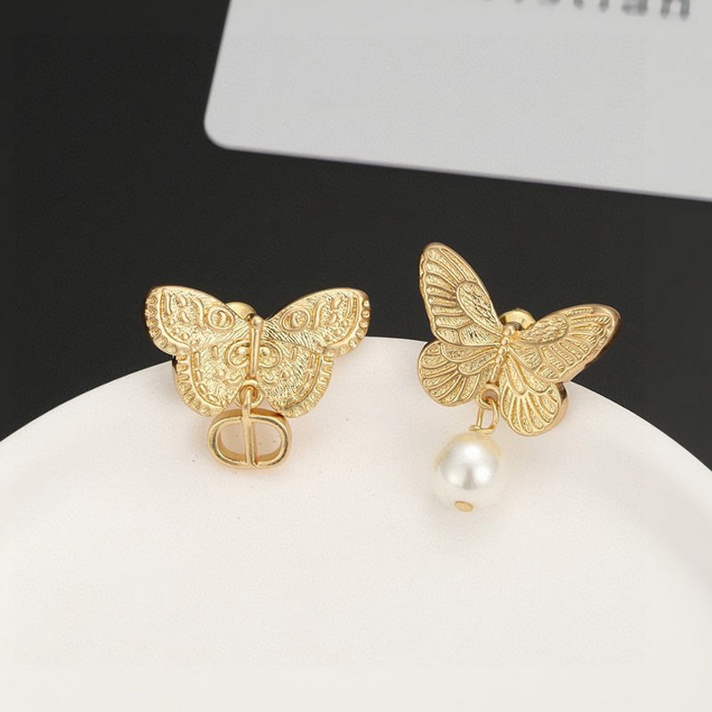 18K Dior Butterfly Earrings