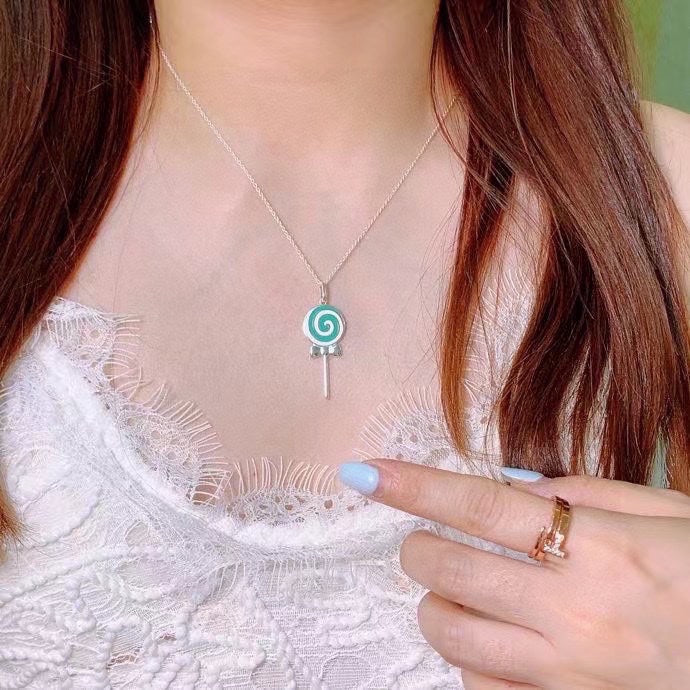 18K Tiffany Lollipop Charm Chain Necklace