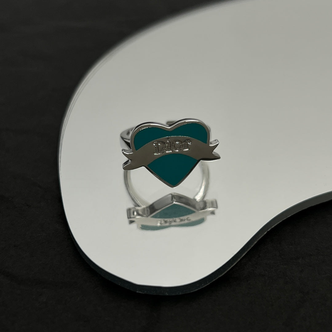 18K Dior Blue Heart Ring