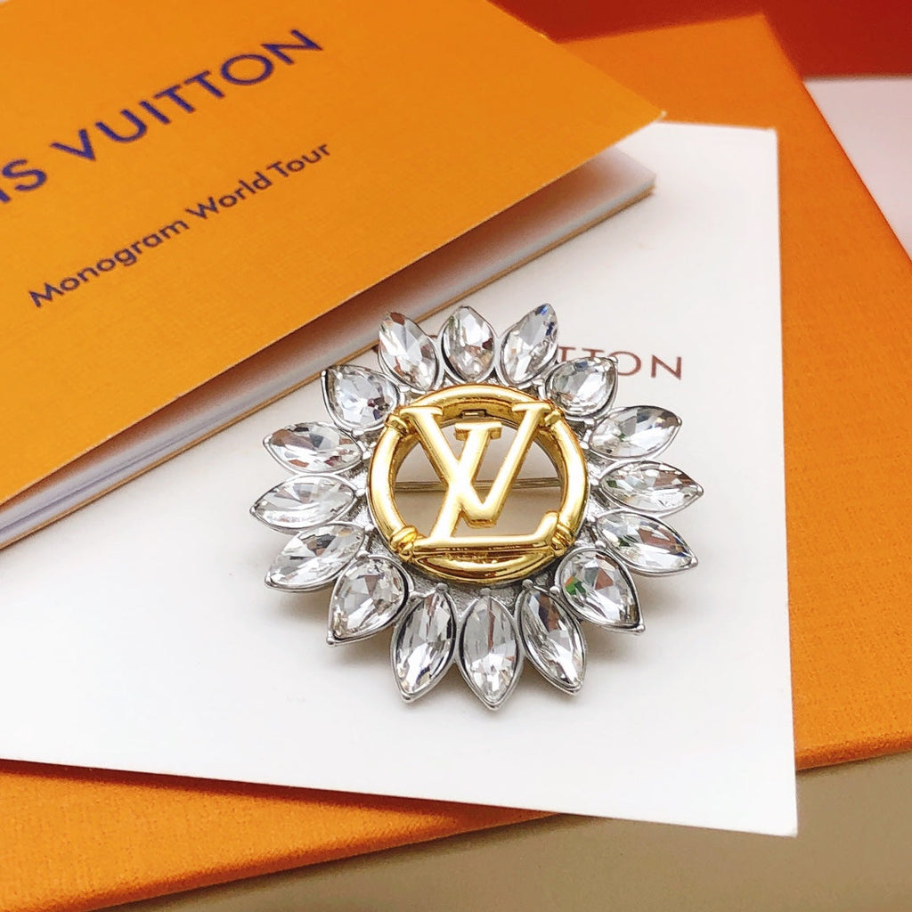 18K Louis Vuitton Sunflower Brooch