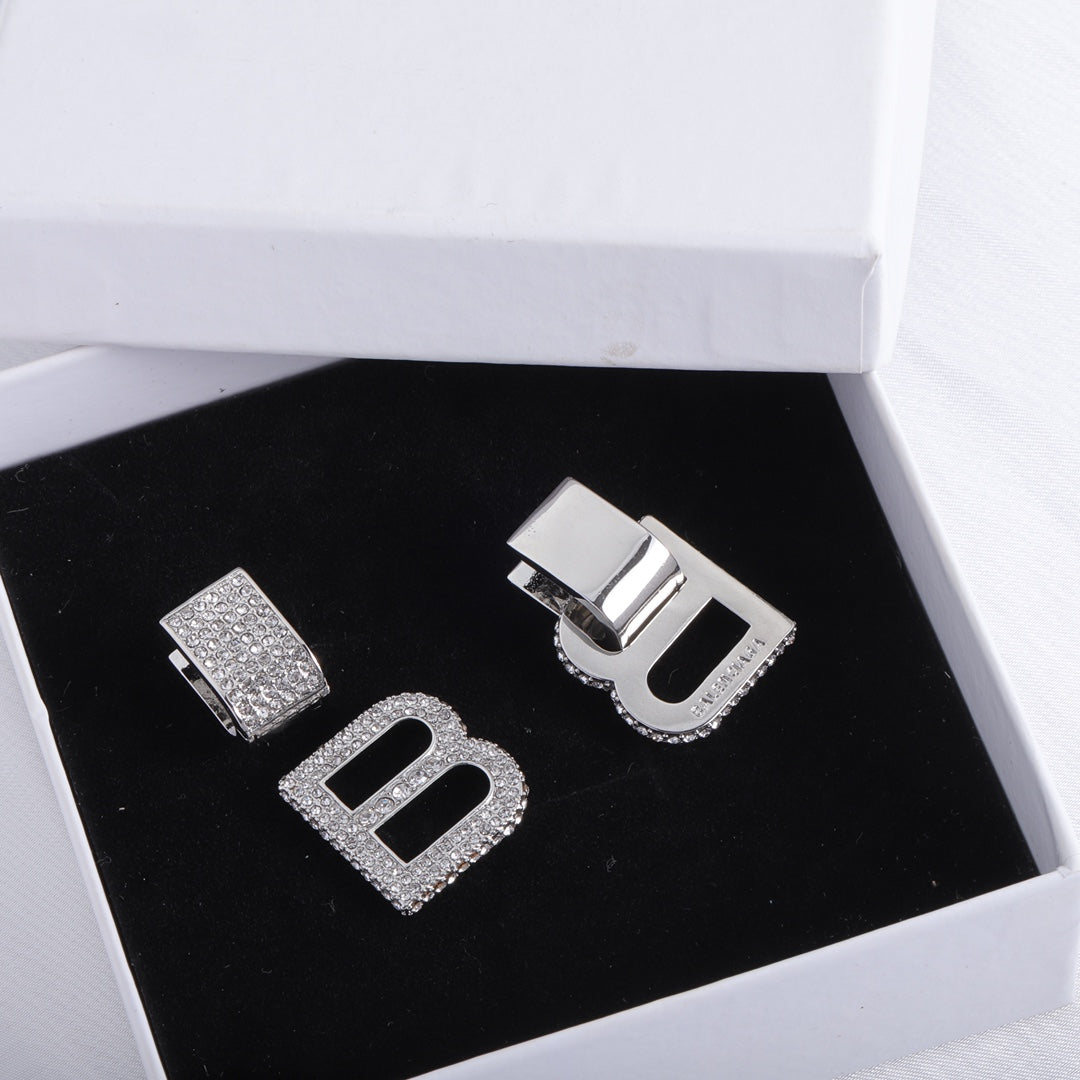 18K Balenciaga Hourglass Diamond Earrings