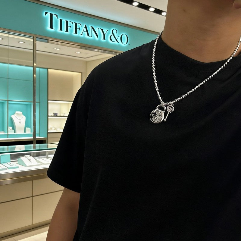18K Return to Tiffany 1837 Lock Necklace