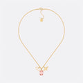18K Petit Dior Pink Crystal Necklace