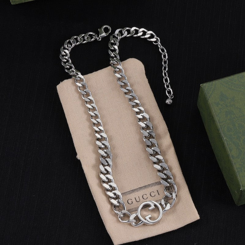 18K Double Gucci Chain Necklace