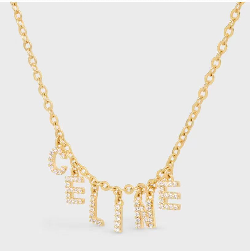 18K Celine Paris Strass Crystals Necklace