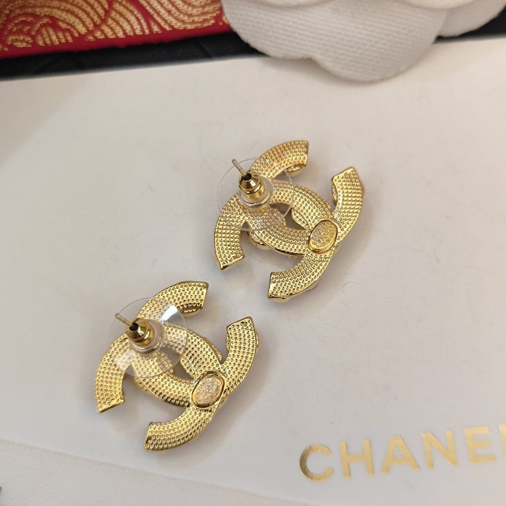 18K  Chanel Multi-Color Crystals Earrings