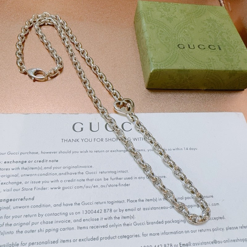 18K Double Gucci Classic Chain Necklace