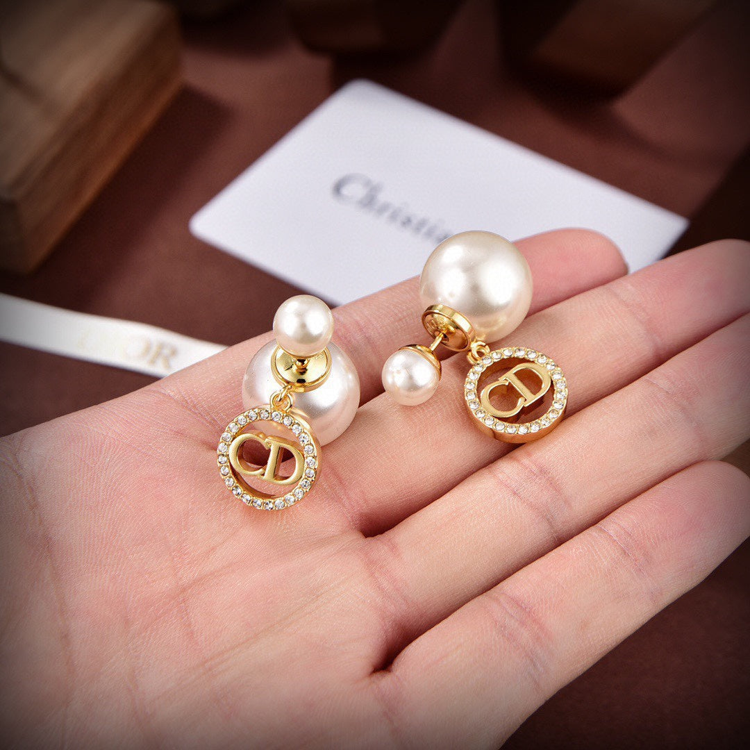 18K Dior Tribales Pearl Earrings