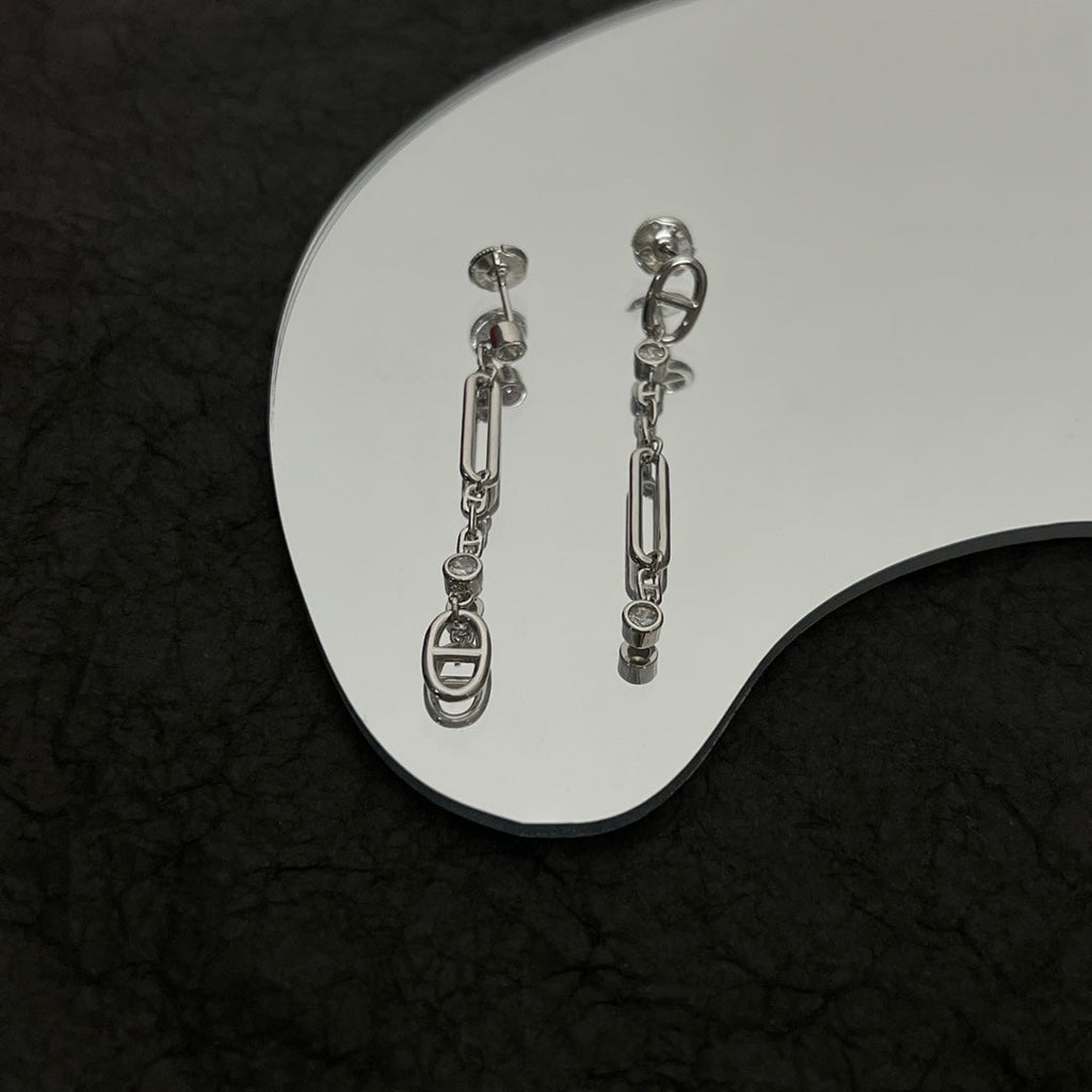 18K Chaine D'ancre Chaos Hermes Earrings