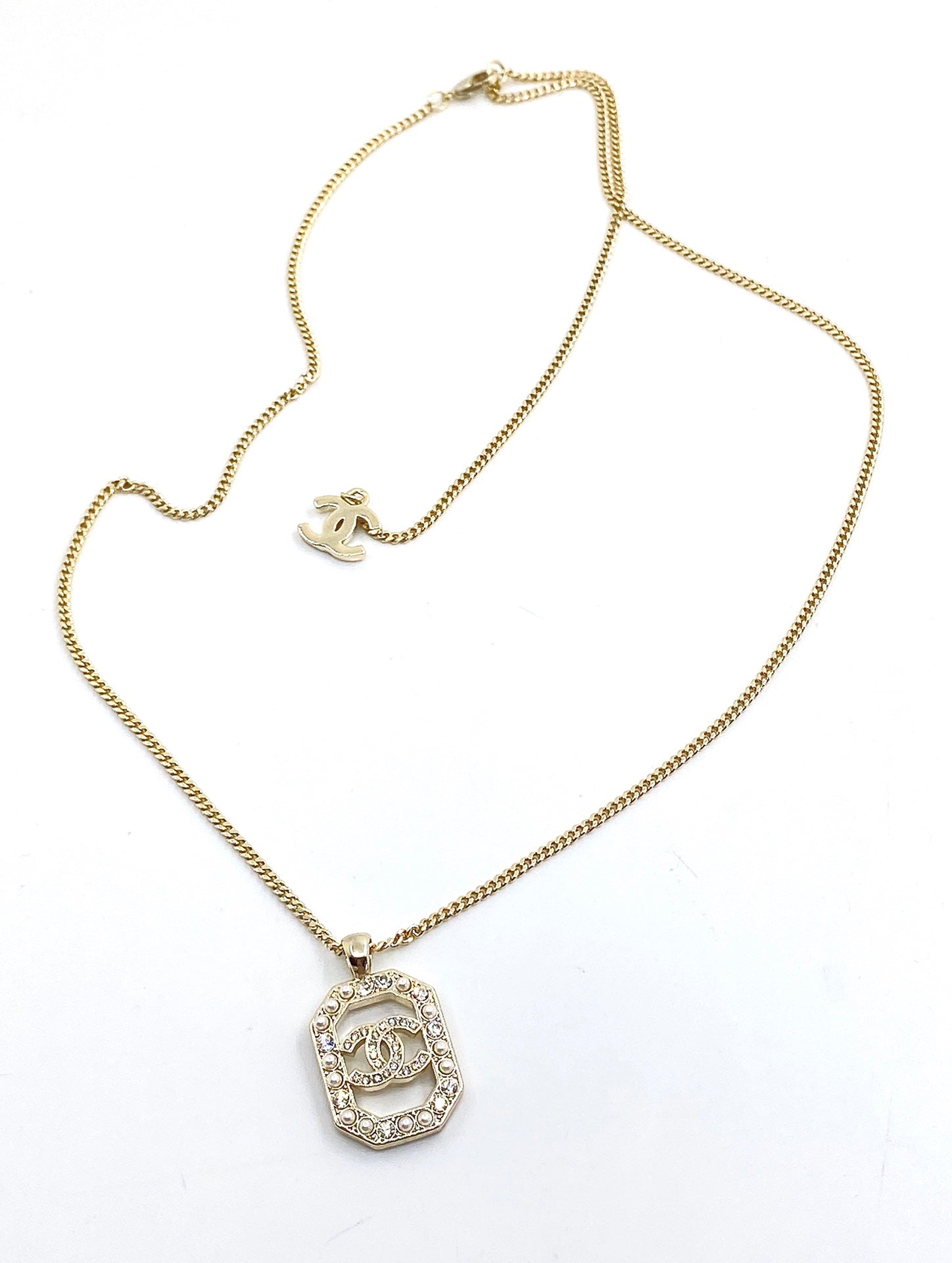 18K  Chanel Perfume Bottle Chain Necklace