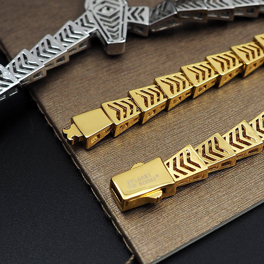 18K BVLGARI Serpenti Viper Full Pave Diamonds Necklace