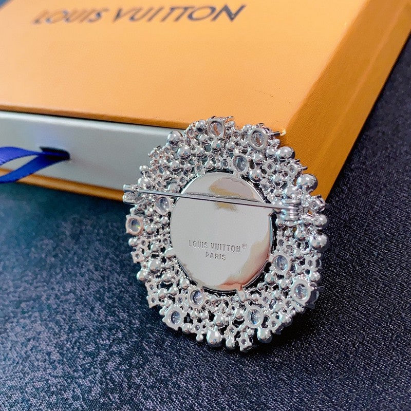18K Louis Vuitton Black Ball Brooch