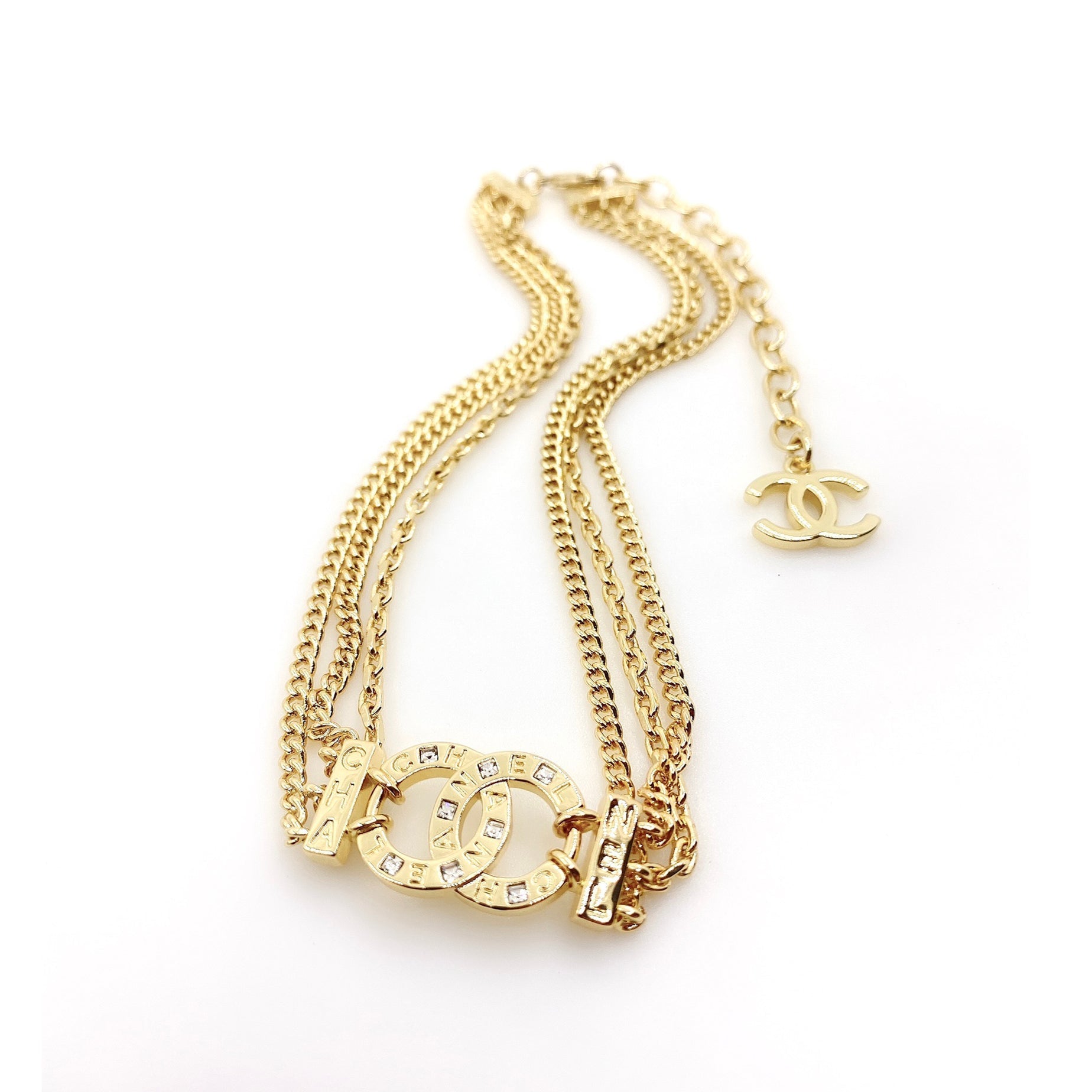 18K  Chanel Chain Choker Necklace