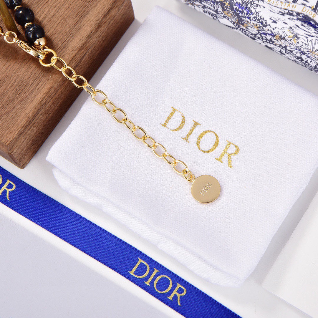 18K Dior 30 Montaigne Choker Black Pearls Necklace