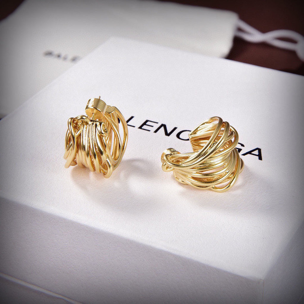 18K Balenciaga Wire Earrings