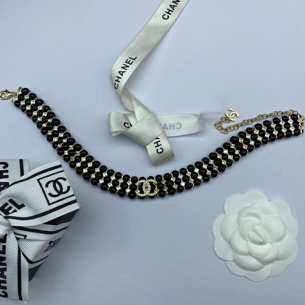 18K  Chanel Strass Choker Necklace