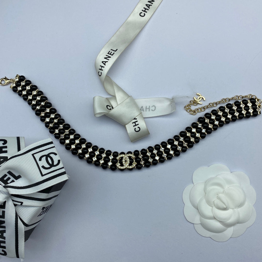 18K  Chanel Strass Choker Necklace