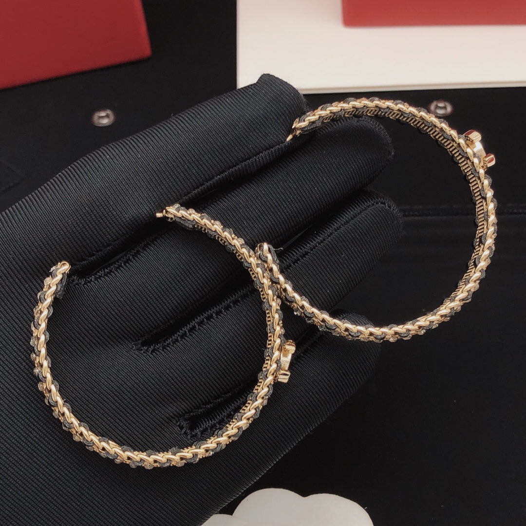 18K  Chanel Strass Earrings