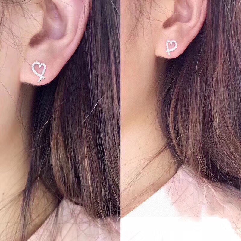 18K Tiffany Diamond Earrings