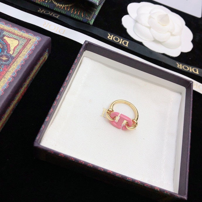 18K Dior Pink Heart Ring