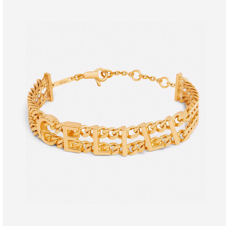 18K Celine Gourmette Bracelet