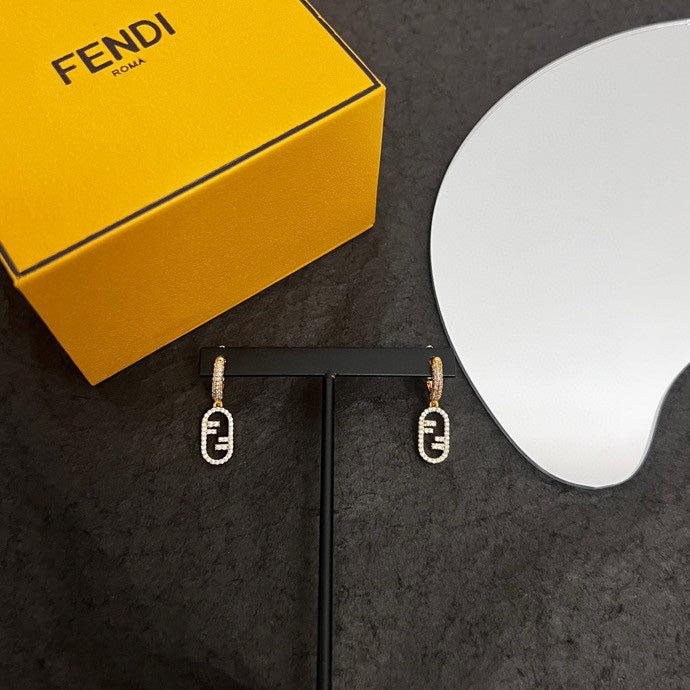 18K Fendi OLock Earrings