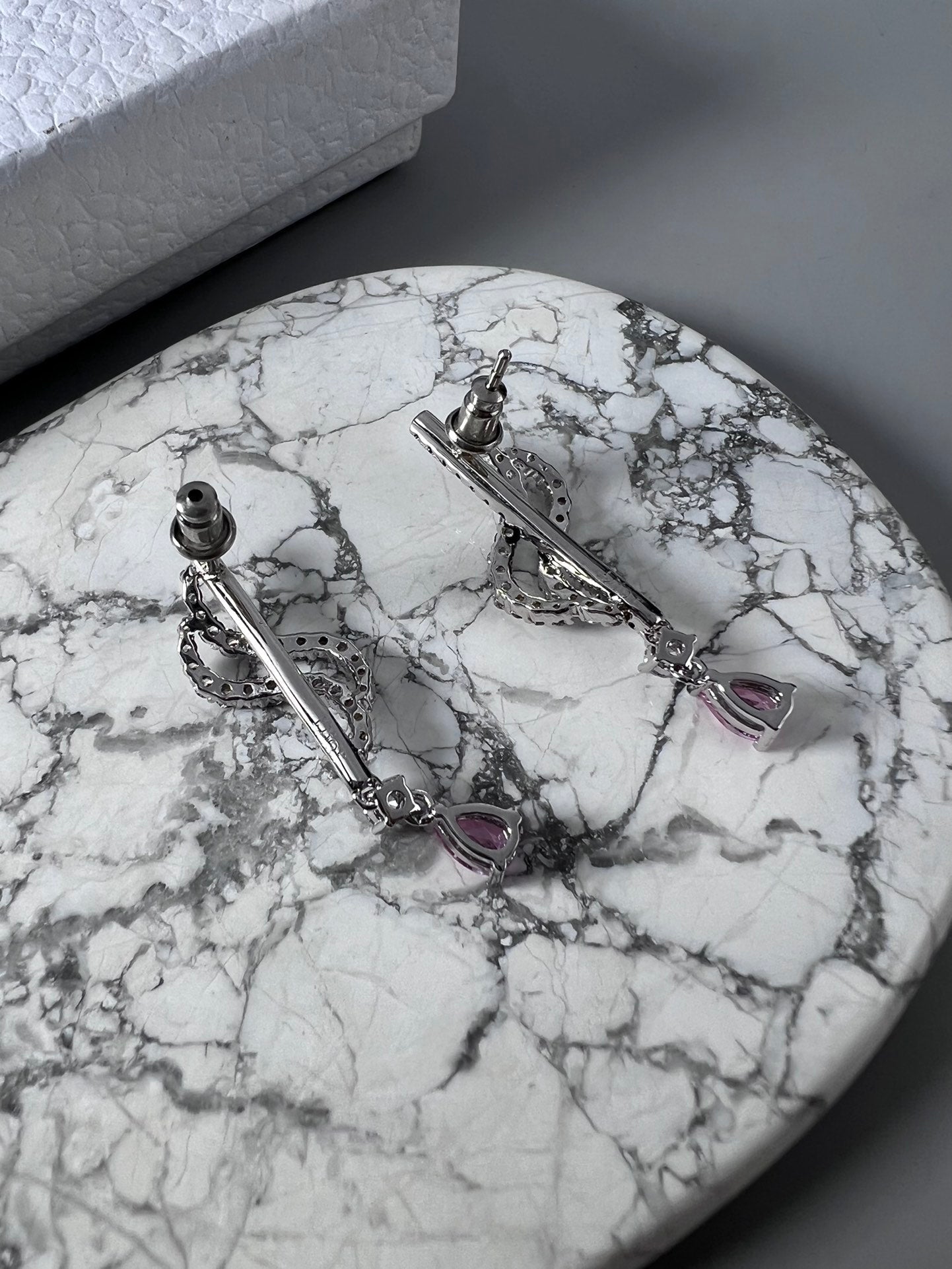 18K Dior Vintage Purple Crystal Earrings