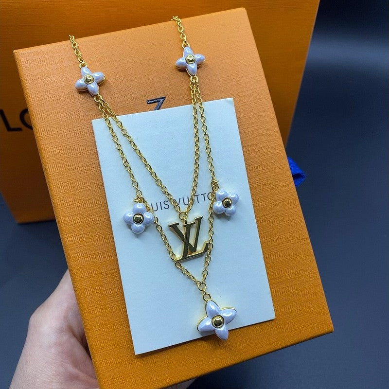 18K Louis Vuitton Floragram Necklace