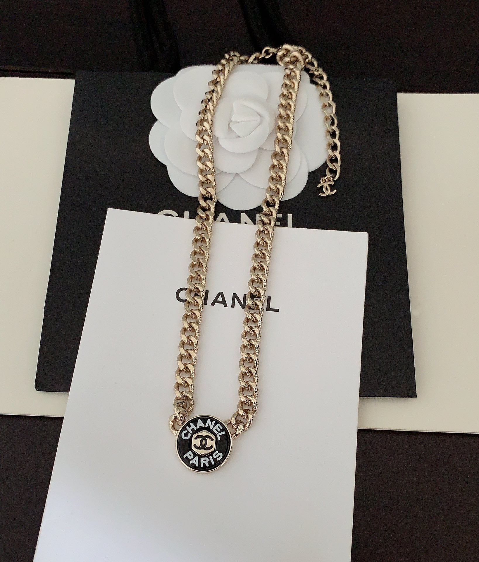 18K  Chanel Paris Choker Necklace