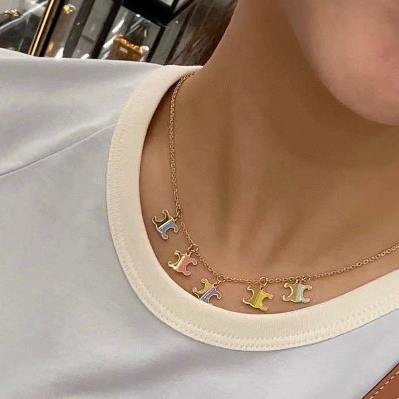 18K Celine Teen Charms Necklace