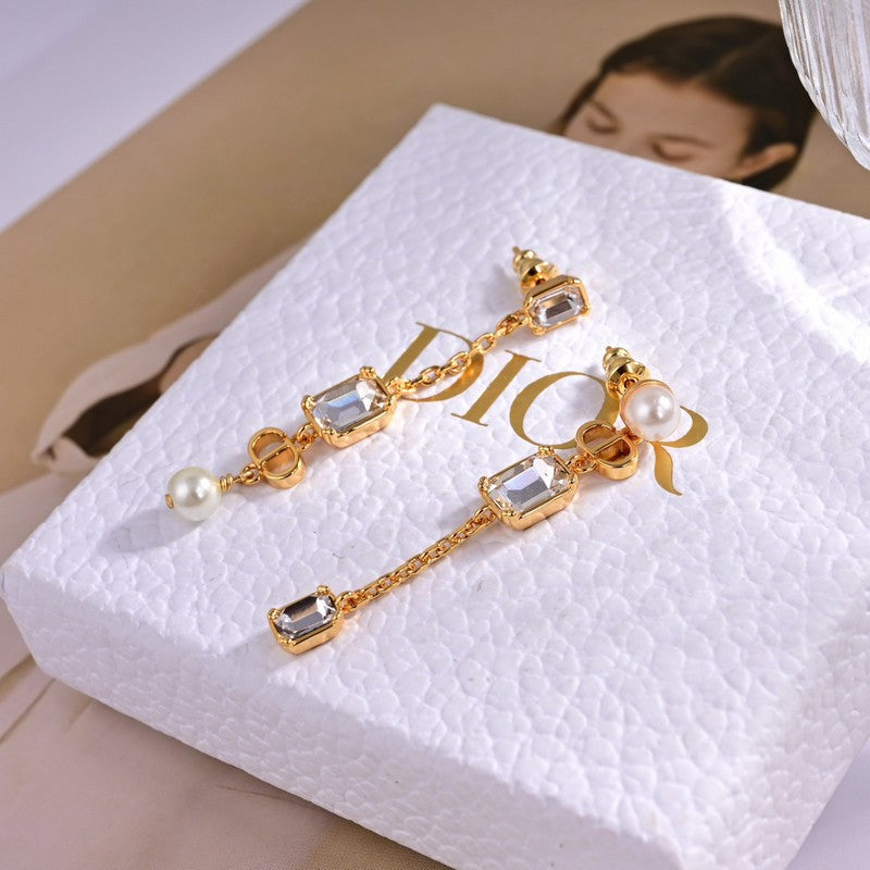 18K Dior Tribales Crystal Earrings