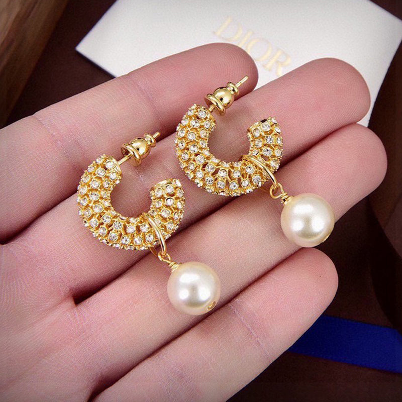 18K Dior Tribales Pave Diamond Earrings