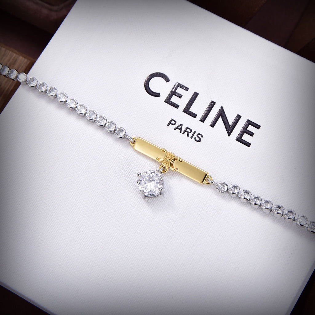 18K Celine Celine Line Diamonds Necklace