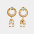 18K BVLGARI Circle Diamonds Earrings