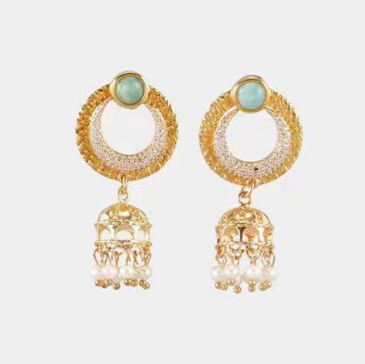 18K BVLGARI Circle Diamonds Earrings