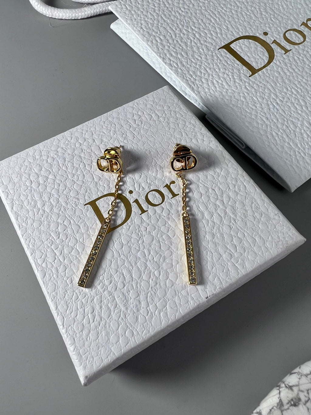18K Dior Vintage Tassel Diamonds Earrings