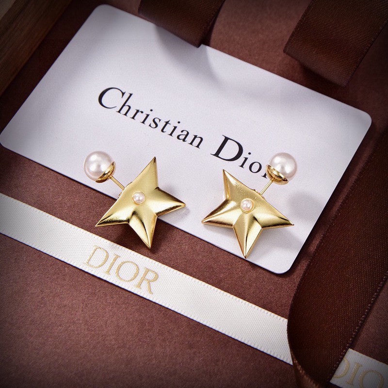 18K Dior Tribales Star Earrings
