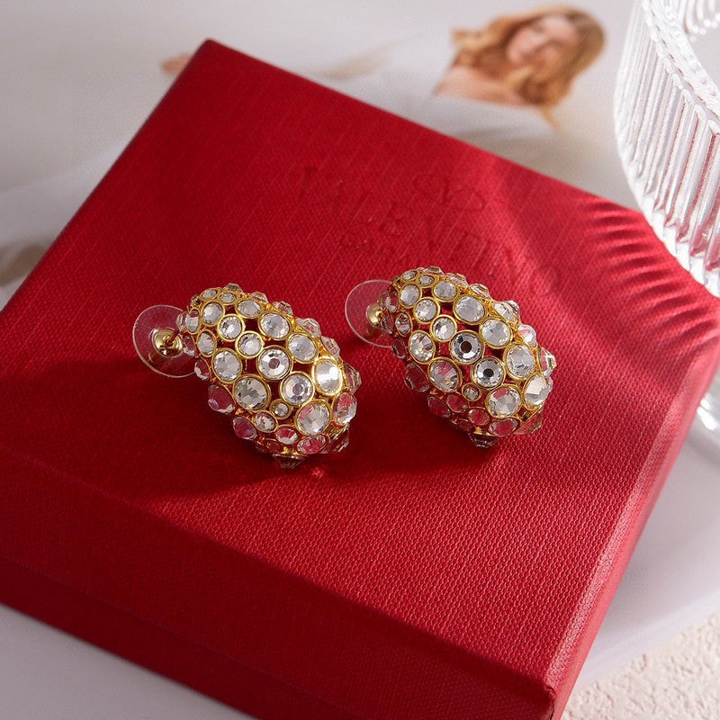 18K Valentino Crystal Earrings