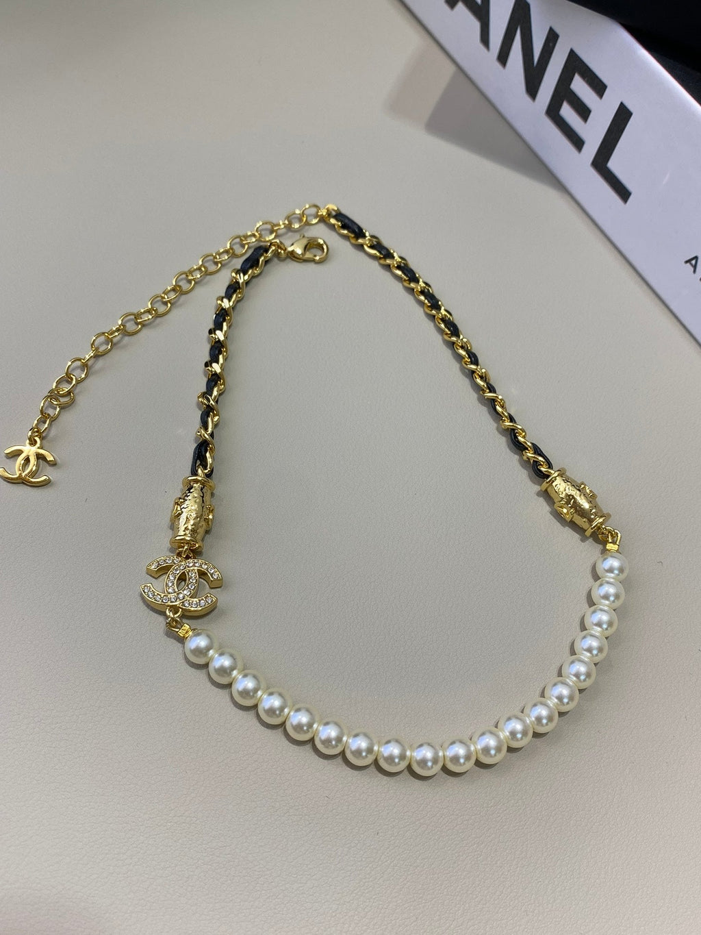 18K  Chanel Pearl Chain Necklace