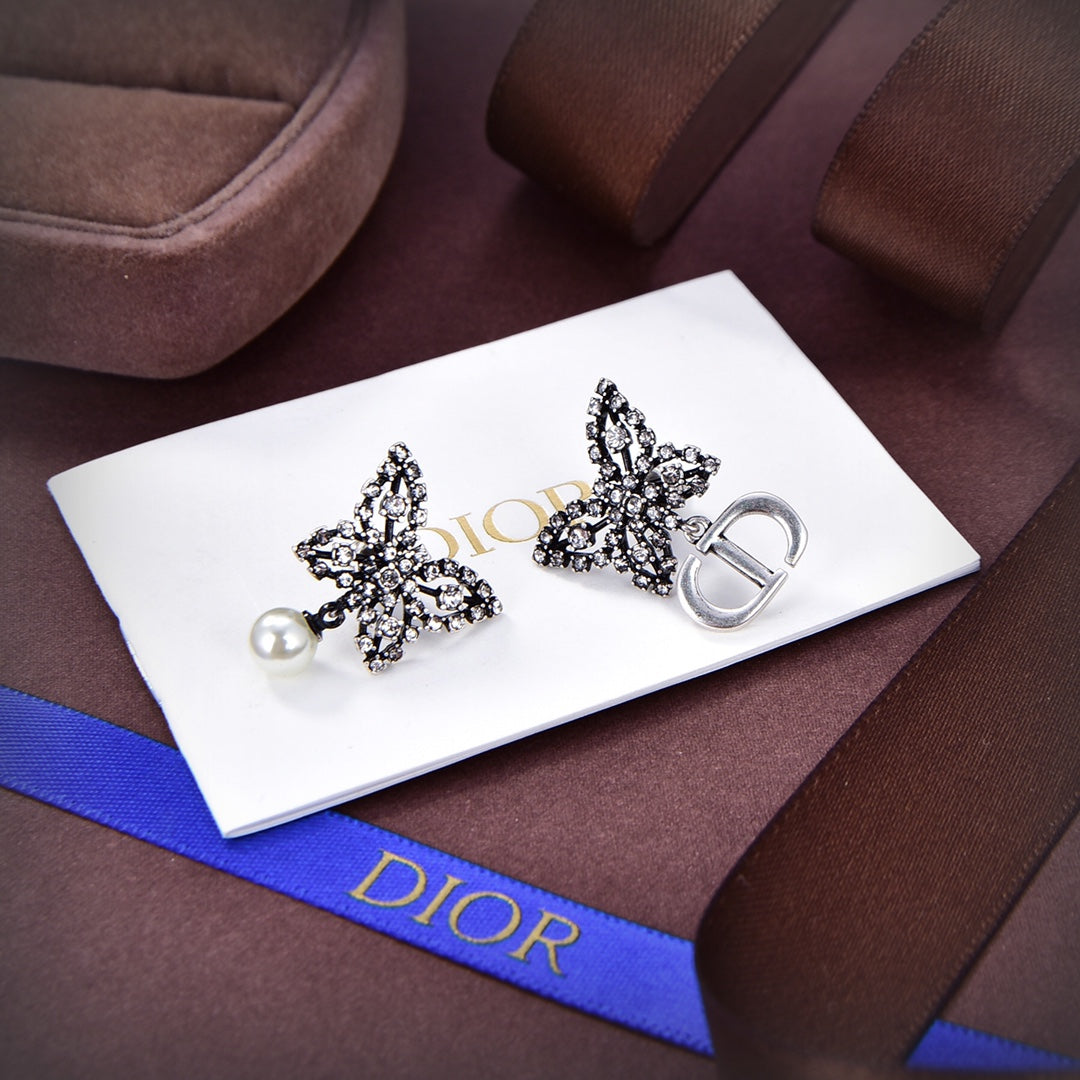 18K Dior Papillon De Nuit Earrings