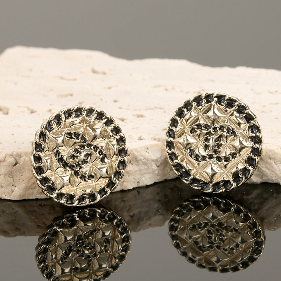 18K  Chanel Strass Earrings