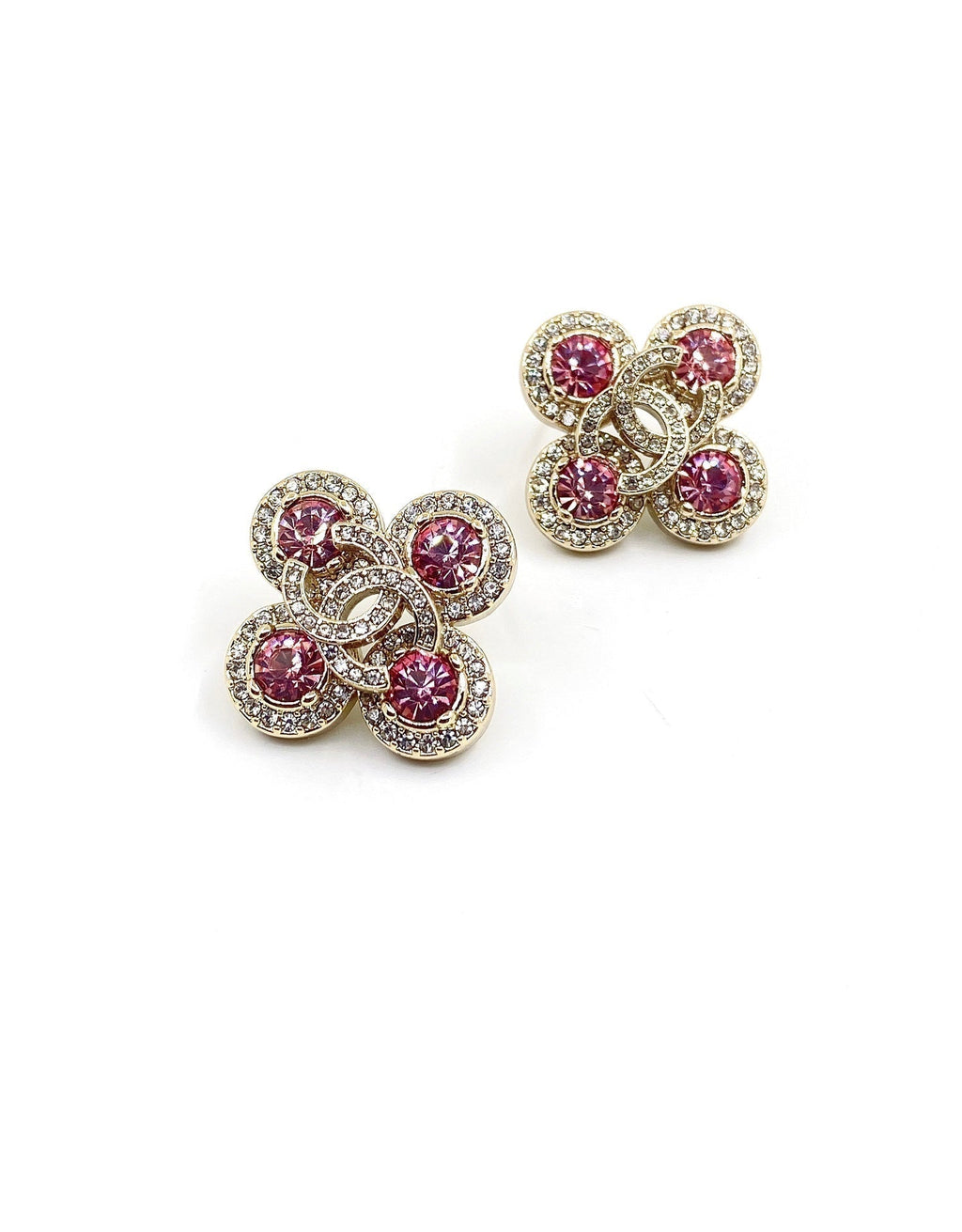 18K  Chanel Pink Diamonds Earrings